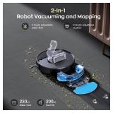 Robot Vacuum and Mop Combo with APP/Voice/Remote Control, 2 in 1 Vacuuming & Mopping Robot, Schedule, Strong Suction, Tangle-Free, Slim & Quiet, for Homes with Pets, Low Pile Carpet & Hard Floors