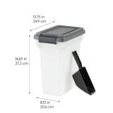 IRIS USA Dog Food Storage Container, Airtight Lid, 2-Cup Scoop, Up to 13 Pounds Pet Food Storage, Versatile Pet Food Bin, Treats, BPA Free, Dark Gray MISSING LID AND SCOOP