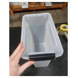 IRIS USA Dog Food Storage Container, Airtight Lid, 2-Cup Scoop, Up to 13 Pounds Pet Food Storage, Versatile Pet Food Bin, Treats, BPA Free, Dark Gray MISSING LID AND SCOOP