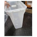 IRIS USA Dog Food Storage Container, Airtight Lid, 2-Cup Scoop, Up to 13 Pounds Pet Food Storage, Versatile Pet Food Bin, Treats, BPA Free, Dark Gray MISSING LID AND SCOOP