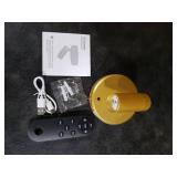 EZVALO LED Spotlight Indoor, 5500mAh Rechargeable Battery Picture Lights, Wireless Mini Art Accent Spot Lights with Remote, Uplighting Indoor for Plants Display Painting Artwork Portrait (1Pack-Gold)