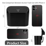 Accmor Car Trash Can with Lid, Mini Auto Dustbin Garbage Organizer Holder 2 Packs, Automotive Storage Container Bin with Bags for Vehicle, Home, Office
