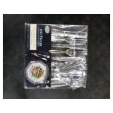 Plastic Cutlery Silverware Extra Heavyweight Disposable Flatware, Full Size Cutlery Combo, Polished Silver, 80 Forks, 40 Spoons, 40 Knifes, Value Pack Bulk Count