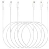 USB C to Lightning Cable 6.6ft 3Pack Original [Apple MFi Certified] iPhone Fast Charger Charging Cord Cable for iPhone 14/13/13 Pro/12/12 Pro/12 Pro Max/11/Xs Max/XR/X,iPad,AirPods Pro and More
