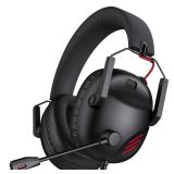 KAPEYDESI CM7007 Gaming Headset for Xbox Series X|S, Xbox, PS5, PS4, PC, Switch, Gaming Headphones with Noise Canceling Microphone, Folding Design, 50MM Dynamic Drivers, 3.5MM Audio Jack, Black Red