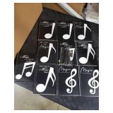 10 Set Music Themed Stationery Gifts Sets Including 10 Pcs Music Composition Manuscript Clef A5 Notebook and 10 Pcs Ballpoint Pens Music Gifts Bulk for Music Teachers Students