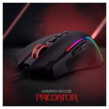 Redragon M612 Predator RGB Gaming Mouse, 8000 DPI Wired Optical Mouse with 11 Programmable Buttons & 5 Backlit Modes, Software Supports DIY Keybinds Rapid Fire Button