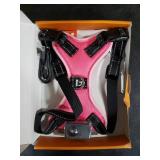 Pewkim Light Up Dog Harness, Led No-Pull Reflective Dog Vest, Breathable Adjustable Pet Harness with Handle for Outdoor Walking - No More Pulling, Tugging or Choking (Pink, Small) COLOR VARIES***