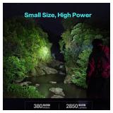 LOOP GEAR SK05 2850 LM Rechargeable Flashlight with 6000mAh Power Bank, IP68 Waterproof EDC Flashlight, Magnetic Camping Light with Flood/Spot/RGB Sidelight for Outdoor Hiking Emergency Survival Gear