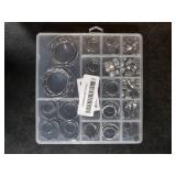 Sieqioor 117PCS 16 Sizes Single Ear Hose Clamp, 304 Stainless Steel Ear Clamp Kit(5.3-48.5mm), Stepless Hose Clamps Cinch Rings for Automotive, Home Appliance Line and Plumbing.