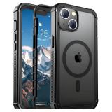 jaroco Magnetic for iPhone 13 Case, [Compatible with MagSafe][Military Grade Drop Protection][Heavy Duty Protection][Non-Slip][Shockproof] 2-Layer Durable Bumper Phone Case 6.1