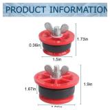 Mechanical End-of-Pipe Gripper Plug for 2 in and 1-1/2 in Gripper Mechanical Test Plug Red 2-Pack