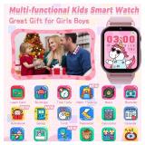 Kids Smart Watches Girls Gift Age 3-12, Kids Watch with 32 Games HD Touchscreen Camera Video Music Audiobook Pedometer Flashlight 12/24 hr Educational Toys Birthday Gift for Girls Ages 6 7 8 9 10