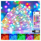 Brightown Fairy Lights Color Changing - 22 Color 66FT 200 LED Plug in String Lights with Remote, Halloween String Lights Indoor with 12 Modes, Christmas Fairy Lights for Bedroom Classroom
