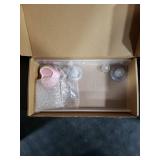 Axolotl Hammock Ledge for Aquarium Tank Accessories and Feeding Dish, Axolotl Hammock with Ceramic Tray Feeder Bowl, Axolotls Accessories for Tank, Bearded Dragon Reptiles Supplies (Pink, 12x6 in)