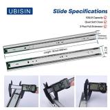 Ubisin 4 Pairs Soft Close Drawer Slides 16 Inch Full Extension Dresser Rails Heavy Duty Ball Bearing Kitchen Cabinet Drawer Glides Side Mount Tool Box Trash Can Runners 100 LB Capacity