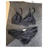 Avidlove Lingerie Sets for Women Sexy Lace Bra and Panty Sets 2 Piece Lace Bralettes Set Black,M