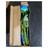 hailanbao Blue Artificial Roses with Long Stems, MultiPcs Realistic Roses Artificial Flowers, Faux Roses | Bulk Fake Flowers for Home Decor, Wedding Party Table Centerpieces, DIY Bouquet