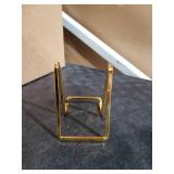 Plate Holder Easel Display Stand - 4.5 inch Metal Plate Stands for Display - Tabletop Picture Stand - Gold Iron Easels for Display Pictures | Photo Frames | Book | Decorative Plates | Plaque - 1 Pack