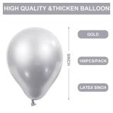 Sumind Bulk Pcs Metallic Balloons 5 Inch Small Min Helium Shiny Balloons Decorative Chrome Latex for Christmas Birthday Wedding Engagement Festival 2025 Graduation Party(Silver)