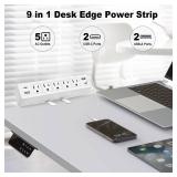 40W Total Fast Charging Desk Clamp Power Strip USB C,Desk Outlet with 4 USB Ports Max 20W Power Delivery,1200J Surge Protector Desktop Power Station,6FT Cord,Fit 1.65 Tabletop Edge