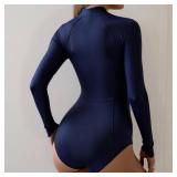 SiySiy Long Sleeve Bathing Suit for Women Tummy Control Women
