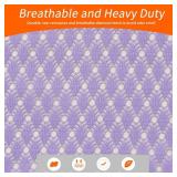 Polecasa Heavy Duty Diamond Large Mesh Laundry Bag with ID Tag and Locking Drawstring Closure - 24 x 36 inches - Laundry Hamper Liner, Washable Laundry Bags for Travel, Sports, Dorms (Purple)