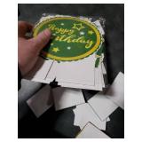 Sabary 12 Pcs Green and Gold Birthday Decorations Table Decoration Happy Birthday Desktop Decoration Honeycomb Centerpieces Party Balloon Crown Paper Table Decor Royal Centerpieces for Men Women Party