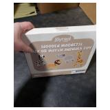 Joyreal Magnetic Mix or Match Jungle Animals Toy Play Set, 16 Pcs Wooden Building Blocks Play Set Toy for 1 Year Old, Fine Motor Montessori Game Preschool Educational Gift for Ages 1-5