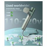 Jack & Rose Travel Steamer & Iron 2 In 1, Portable Garment Steamer, 15s Heat Up, Large Ceramic Heat Panel, 100-220V for Global Traveling