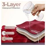 Sacred Weapon Blanket Waterproof and Stain Proof Water Proof Blanket for Bed & Couch Splash Throw Blanket VIP Washable King, Queen Mattress Protector Waterproof Dark Red 80x80