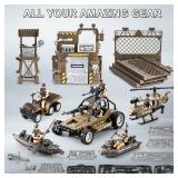 86-In-1 Army Men Toys for Boys 4-7 6-8 8-12, Military Base/Truck/Kayak Boat/Motorcycle/Helicopter/Army Men Action Figures/ Weapon Gear Accessories, Military Combat Toys Boys Christmas Birthday Gifts