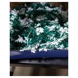 SINTENILL 6 FT Pop Up Christmas Tree with 100 LED Timer Lights & Remote, Green Collapsible Christmas Tinsel Tree Artificial Pencil Tree Xmas Decoration for Holiday Home Office Party, USB Powered