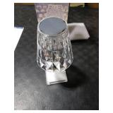 Solis Convene Crystal Cordless Lamp, Touch Dimmable Crystal Lamp 3 Colors, Portable LED Rechargeable Romantic Small Lamps, Battery Operated Decor Night Light for Bedroom Living Room Party Dinner Bar