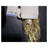 GREENTIME 12 Pack Artificial Light Golden Glitter Leaves 13 Fake Christmas Picks Decorative Glitter Sticks for Vase Christmas Tree DIY Wreath Crafts Fireplace Decor