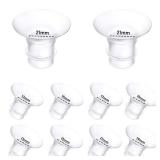 10Pcs Breast Pump Flange Insert 13/15/17/19/21mm*2 Compatible with Momcozy/Spectra/Medela/eufy/Elvie/Lansinoh/Paruu P10 Breast Pump, Fit for Momcozy M5/M9/M6/V2 Pro/V2 pro/S12 Pro/eufy E10 S1 S1 Pro