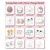 10Pcs Breast Pump Flange Insert 13/15/17/19/21mm*2 Compatible with Momcozy/Spectra/Medela/eufy/Elvie/Lansinoh/Paruu P10 Breast Pump, Fit for Momcozy M5/M9/M6/V2 Pro/V2 pro/S12 Pro/eufy E10 S1 S1 Pro