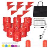 WodGod 9Pcs Holes-Outdoor Backyard Golf Game Set,Outdoor Yard Golf Chipping Game with 2 Clubs,Ball and Flag,Fun for All Crowd, Perfect for Beach,Park,Lawn and Camping
