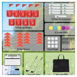 WodGod 9Pcs Holes-Outdoor Backyard Golf Game Set,Outdoor Yard Golf Chipping Game with 2 Clubs,Ball and Flag,Fun for All Crowd, Perfect for Beach,Park,Lawn and Camping