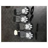 PUPTECK Anti-Slip Dog Socks with Double Sides Grips for Small Medium Large Dogs Hardwood Floors Prevents Licking, Dog Shoes for Hot Pavement Traction Control Paw Protector for Senior Dogs, Grey L