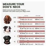 BronzeDog Rolled Leather Dog Collar with QR ID Tag, Adjustable Soft Round Collars for Small Medium Large Dogs Puppy (7 - 10 Neck Size, Blush)