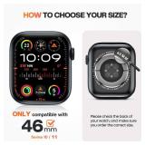 Goton1-Pack Bling Case for Apple Watch Series 11/10 Screen Protector 46mm, Women Glitter Diamond Rhinestone Bumper Face Cover for iWatch Accessories 46 mm