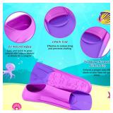 Gintenco Swim Fins, Kids Swim Training Fins for Lap Swimming, Travel Size Flippers with Mesh Bag, Silicone Swimming Fins for Kids Teens Adults Women Men