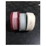 Keypan Christmas Ribbon Set 5/8 x 21 Yards with Frayed Fringe Fabric Cotton Ribbons for Gift Wrapping Wedding Invitations Flower Bouquet Baby Shower