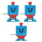 The Dreidel Company 3-Pack Hanukkah Wind-Up and Watch Him Walk-Jump Dreidel, Chanukah Party Favors, Novelty Toys for Boys and Girls