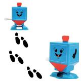 The Dreidel Company 3-Pack Hanukkah Wind-Up and Watch Him Walk-Jump Dreidel, Chanukah Party Favors, Novelty Toys for Boys and Girls