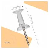 120-Pack Push Pins for Bulletin Board, Thumb Tacks with Clear Plastic Tip and Steel Tip, Portable and Durable Wall Tacks Suitable for Cork Board, Office and Daily Life