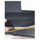 DECORITA Black Cork Board Alternative 47x35 | Felt Wall Tiles (12-Pack) | Aesthetic Felt Bulletin Board for Office, Home & Classroom | Large Cork Boards for Walls Pinboard Dartboard Wall Protector