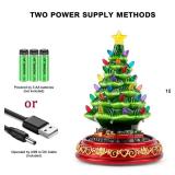 VISFLAIR Ceramic Christmas Tree with Rotating Train- Musical Christmas Tree Decorations with 38 Multicolored Lights for Home Tabletop Decor, Xmas Gift