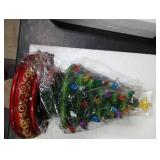 VISFLAIR Ceramic Christmas Tree with Rotating Train- Musical Christmas Tree Decorations with 38 Multicolored Lights for Home Tabletop Decor, Xmas Gift